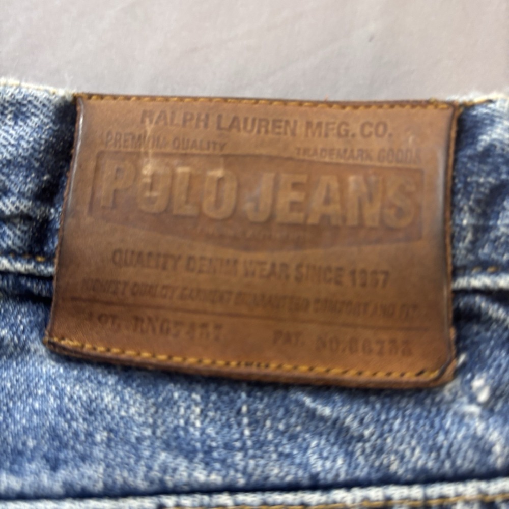 Polo Ralph‎ Lauren Men's 40x32 Patchwork Distressed Denim Y2K - Picture 4 of 12